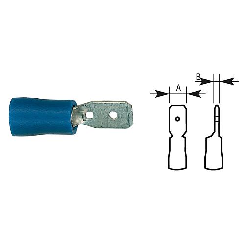 Male crimp, blue, half insulated Anwendung 1