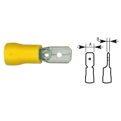 Male crimp, yellow, half insulated Anwendung 1