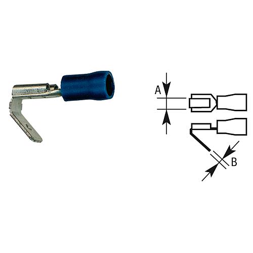 Cosses électriques plates bleue avec branchements, semi-isolée Anwendung 1