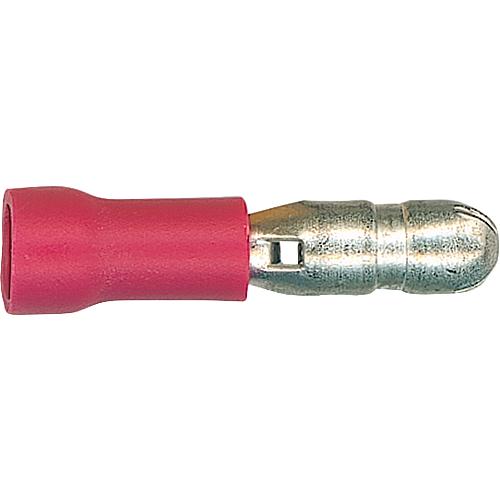 Round crimp terminal, red, half insulated Standard 1