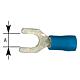 Cable lug in a pronged shape, blue insulated Anwendung 1