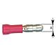 Round crimp terminal, red, half insulated Anwendung 1