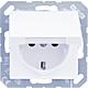 Schuko socket flush-mounted JUNG AS1520BFKLWW AS with hinged cover alpine white