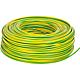 Plastic-insulated cable H07V-K, 1.5 qmm, green-yellow, roll of 100m