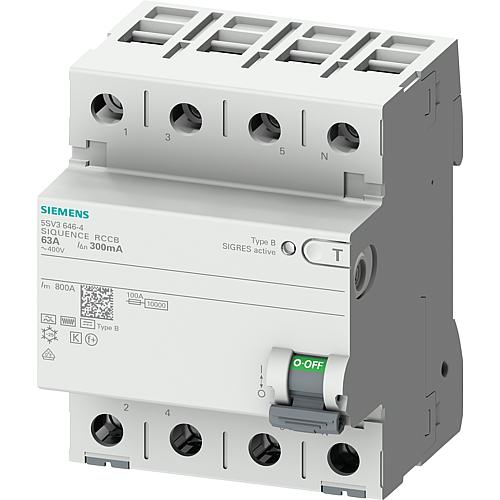 Siemens Allstromsensitiv earth leakage circuit-breaker Standard 1