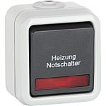 AP-Heizung Notschalter PEHA IP44, Aus-/Wechselschalter D 626 WAB HN