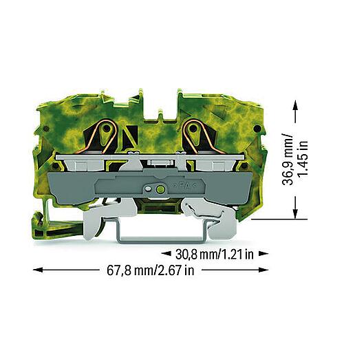 Wago 2010 series protective conductor terminal