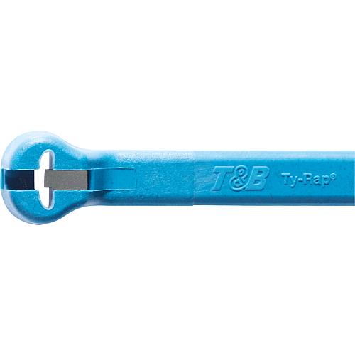 Collier de serrage à bec en acier Ty-Rap, bleu clair UV, détectable Standard 1
