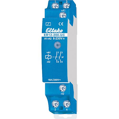 Switching relay Eltako 16A/250V AC 2 NO contacts, ER12-200-UC