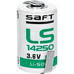 Saft Lithium Batterie 3,6V LS14250-CNR 1/2AA - Zelle Lötfahne Z-Form
