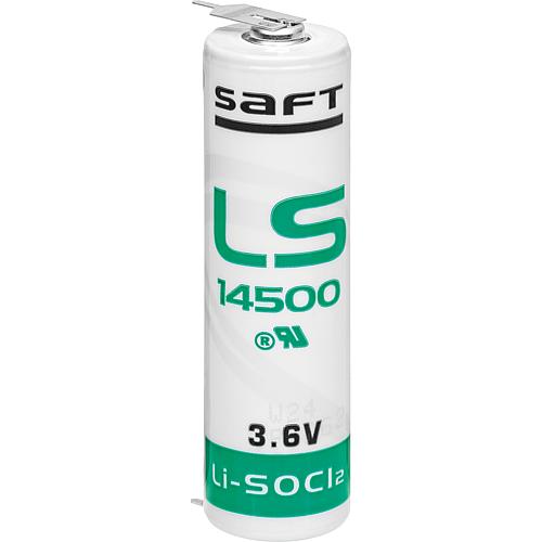 Batterie Lithium Saft 3,6V LS14500-2PF AA - cellule 1/1 pin +/-