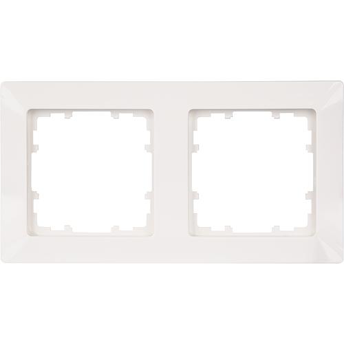 Cadre 80 -mm- dim 2 compartiments, 151 mm x 80 mm blanc titan / 1 pc