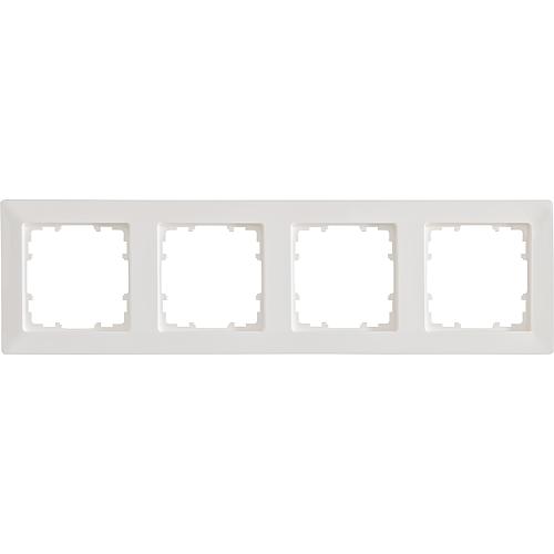 Cadre 80-mm-dim 4 compartiments, 293 mm x 80 mm Blanc titan /1pc