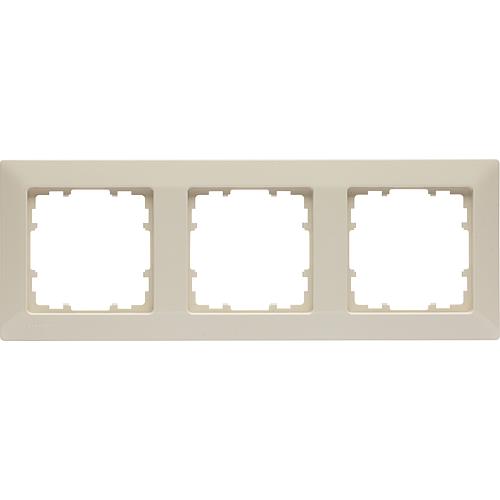 Cadre dim 80-mm 3 compartiments, 222 mm x 80 mm Blanc electrique / 1 pc