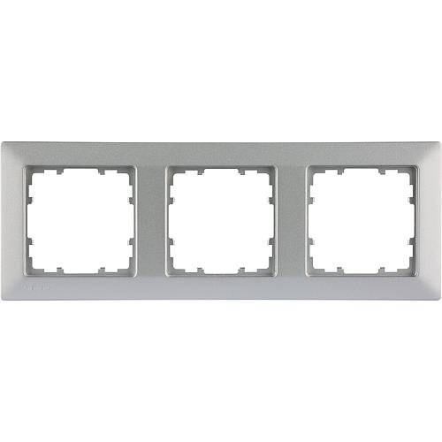 Frame DELTA LINE, metallic aluminium (similar to RAL 9006), series I-system Standard 3