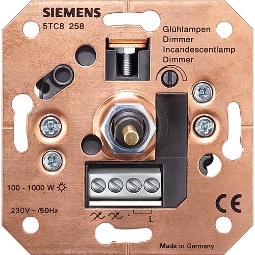 Flush-mounted insert - rotary dimmer for electronic transformers, 60 to 800 W, 60 to 800 VA Standard 1