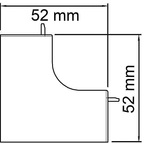 Couvercle angle interieur Gris clair Type WDK/HI 30030 / 1 pc