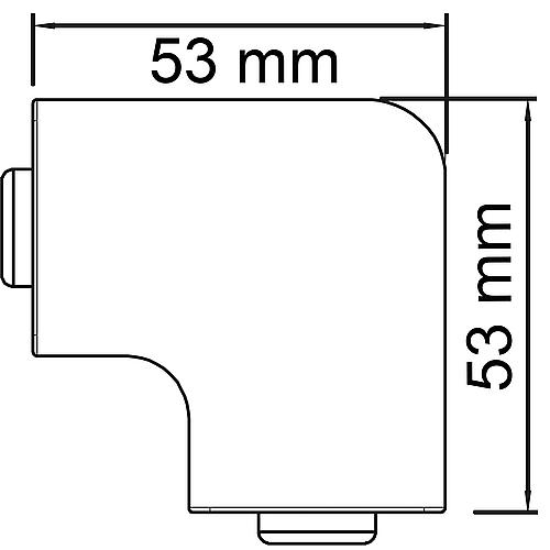 Flat bracket cover pure white Type WDK/HF 30030 / 1 piece