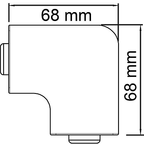 Flat bracket cover light grey Type WDK/HF 30045 / 1 piece