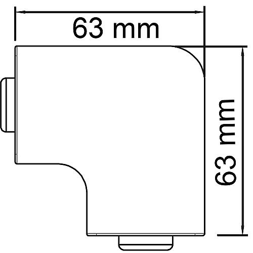 Flat bracket cover light grey Type WDK/HF 40040 / 1 piece