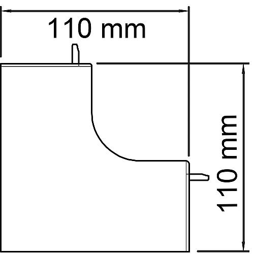 Couvercle angle plat gris clair Type WDK/HI 40060 / 1 pc