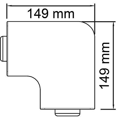 Flat bracket cover light grey Type WDK/HF 60110 / 1 piece