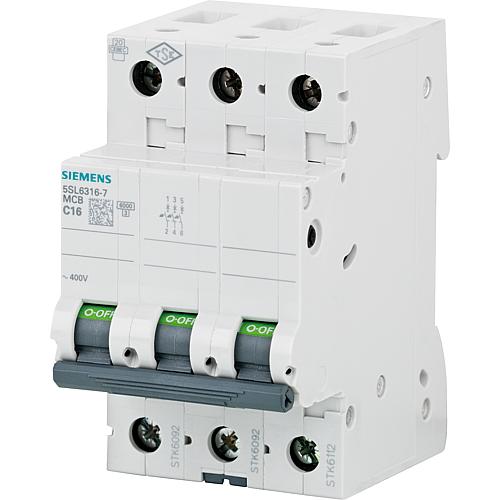 Circuit breaker Siemens, 6KA, 3-pin, C16A, 5SL6316-7