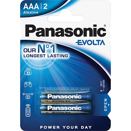 Panasonic EVOLTA alkaline batteries, Micro, AAA Standard 1