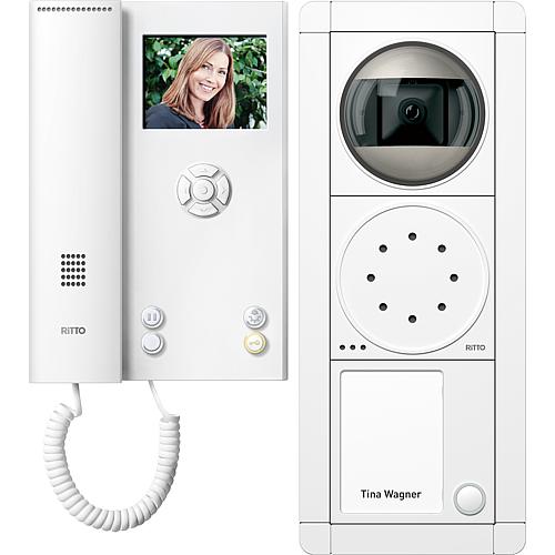 Door intercom system Ritto Portier Video, 1 res. unit, white/white