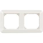 1-M frame Merten, 2-gang, polar white glossy, 1 piece