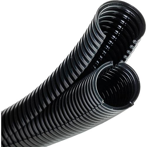Plastic corrugated pipe two-part