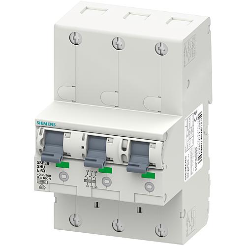 Main circuit breaker (SHU) 3x1-pin, E63, 400V