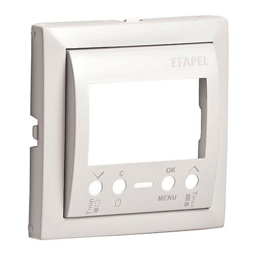 Central piece for room thermostat Aluminium, for flush-mounted insert