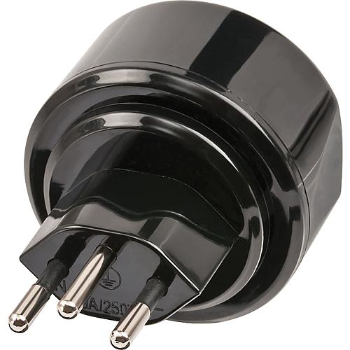 European to Swiss adapter plug system Anwendung 1