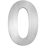 House number plate large, stainless steel