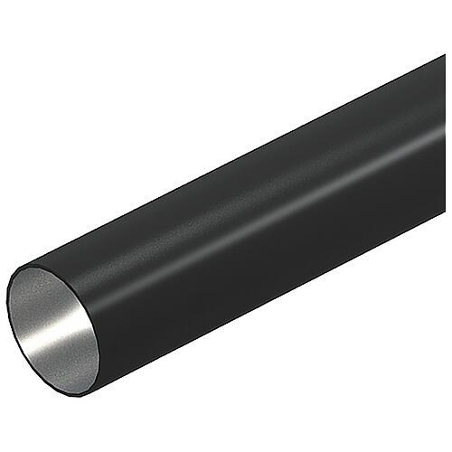 Steel pipe M16 without thread, black, PU 30