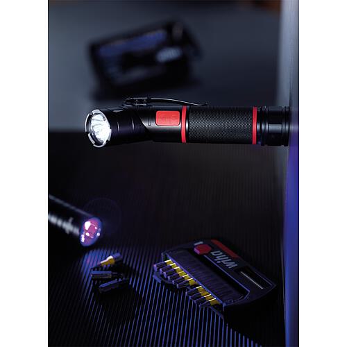 Torch with LED, laser and UV light