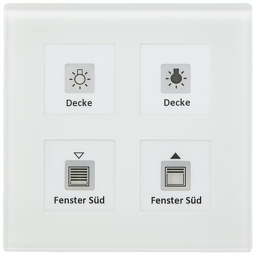 KNX RF+ radio-controlled glass button Plus with actuator Standard 2