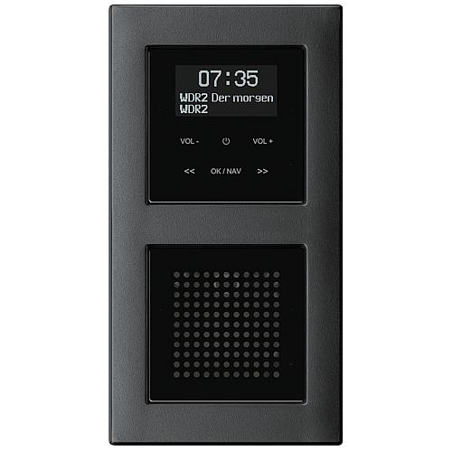 DAB+ radio with Bluetooth, flush-mounted, incl. loudspeaker for System M Anwendung 2