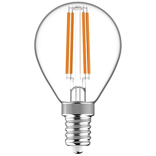 LED filament lamp, drop shape