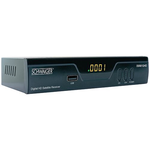 12V DVB-S2 receiver with USB connection, FTA and Scart + HDMI output Standard 1