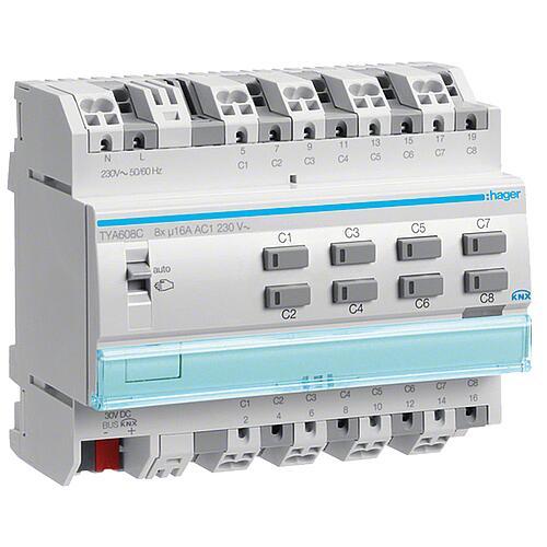 Actionneur de commutation/stores Hager 16A KNX REG Standard 3