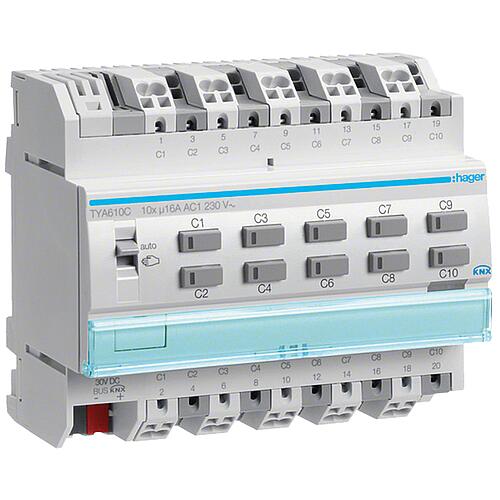 Actionneur de commutation/stores Hager 16A KNX REG Standard 4