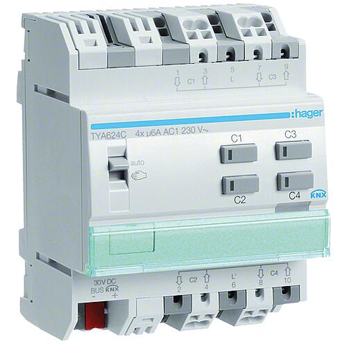 Actionneur de volets roulants/stores Hager 230V KNX REG Standard 1