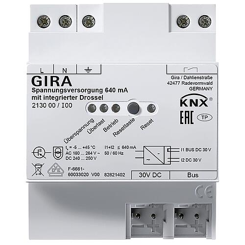 Alimentation électrique GIRA avec self intégrée Gira One / KNX REG Standard 1