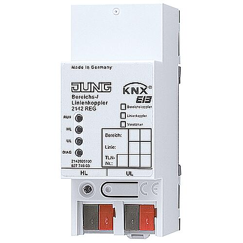 Coupleur de zone/ligne Jung Secure KNX REG 2142REG Standard 1