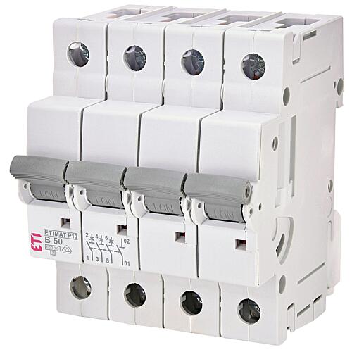 ETI circuit breaker ETIMAT P10 3-pole + N, 10kA, B50, REG