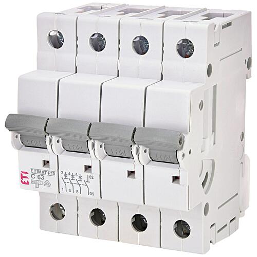 ETI circuit breaker ETIMAT P10 3-pole + N, 10kA, C63, REG