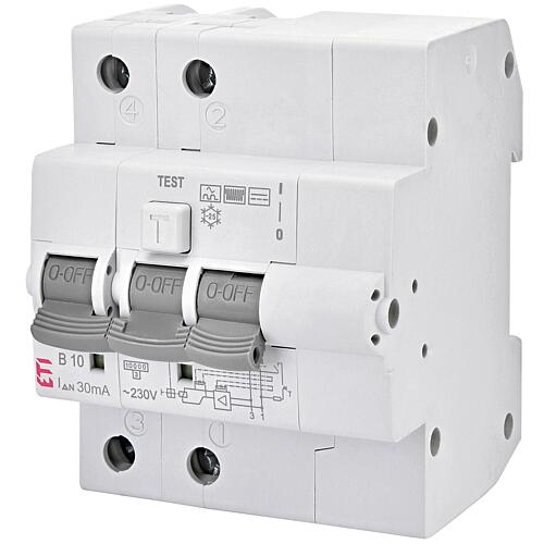 ETI FI-LS switch KZS-4M, 2-pole, type B, instantaneous Standard 1