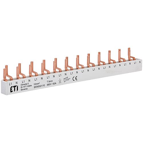 ETI Insulated busbar SKN0021/10, 2-pole Standard 1